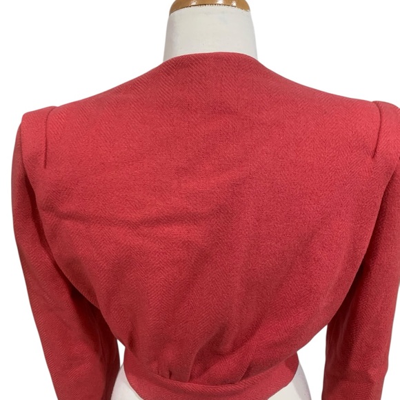 Vintage 40’s coral wool cropped western wear long sleeved jacket size M - Picture 8 of 14